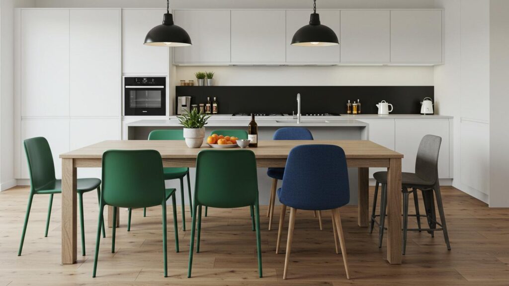 kombinirovanie stul ev i stolov dlja stil noj kuhni 3